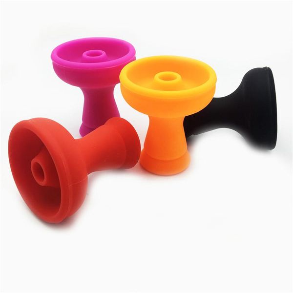 Ciotola per narghilè Shisha in silicone Supporto per testa multicolore a un foro Indistruttibile Accessori per fumatori di narghilè Chicha Nargile