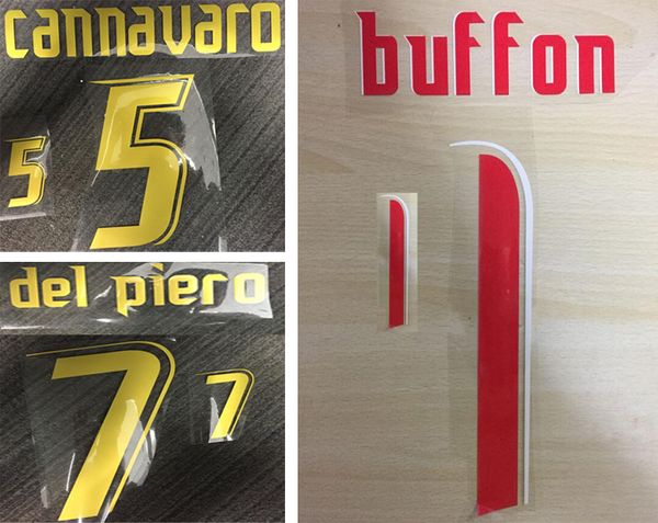 

2006 Itaia печать ретро nameset BUFFON DEL PIERO Италия футболист штамповки футбольные наклейки
