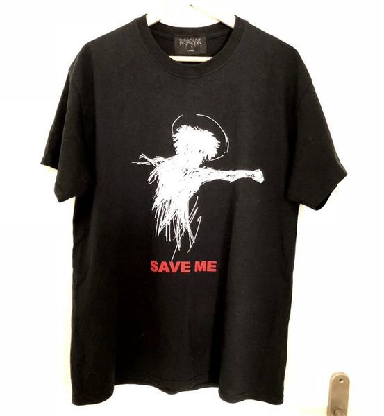 

summer mens designer t shirts revenge save me slogan doodle xxxtentacion fashion brand long sleeve cotton casual, White;black