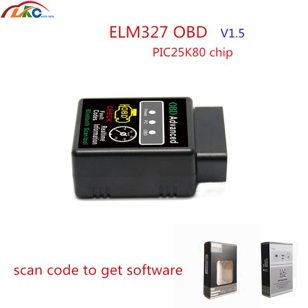 

100pcs/lot mini elm327 obd2 v1.5 bluetooth v02h2 code reader v1.5 engine scanner auto diagnostic tool dhl ing