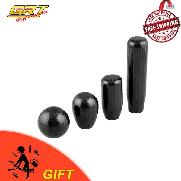 

car round gear shift knob shifter universal carbon fiber lever ball shape black sk061/sk091/sk116