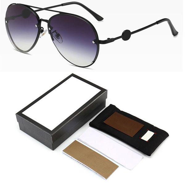 

round bee sunglasses women men retro brand designer metal frame oversized sun glasses female grandient shades oculos with logo and box, White;black