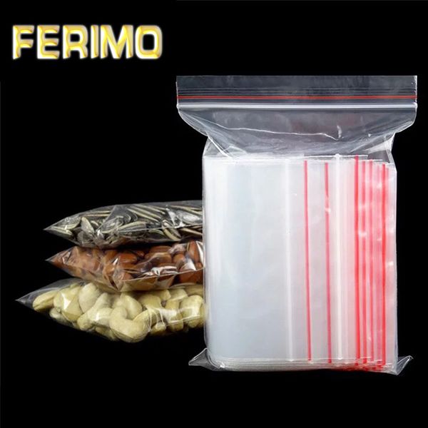 

100pcs/pack 10 sizes small clear bag resealable plastic bags plastic packaging bags jewelry pouch