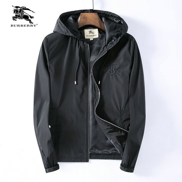 

burberri british brand jacket men designer jacket luxury fashion parka high-end casual windbreaker boutique wild hoodie business jacket, Black;brown