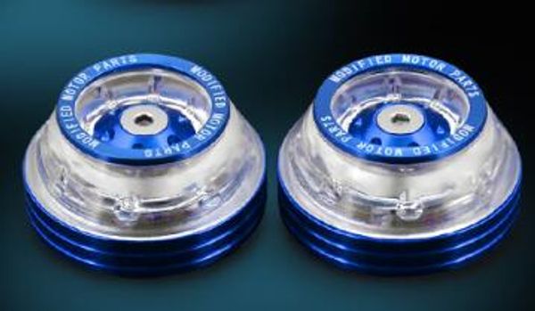 

pair aluminium alloy motorcycle front wheel drop resistance fork cups bws blue
