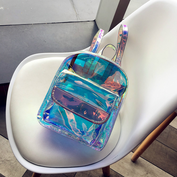 

milk bear 2019 designer brand backpack new women mini travel bags transparent lase girls bag pu leather school bag j190528f9db#
