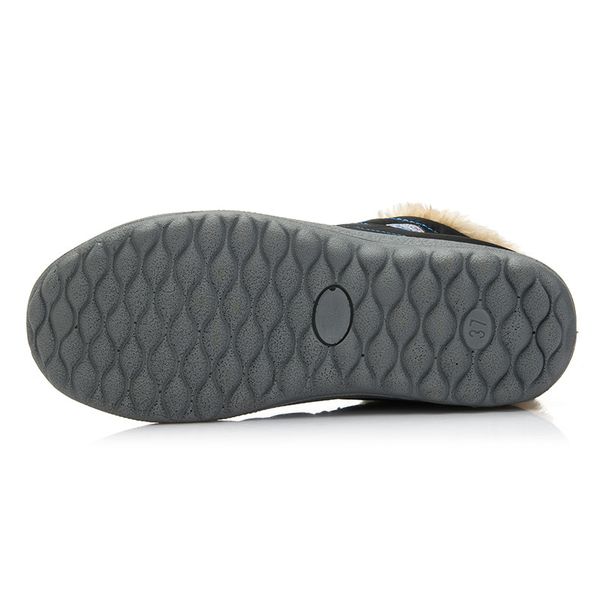 

size35-48 водонепроницаемая женская зимняя обувь пара унисекс снежный мех внутри противоскользящее дно согревает мать повседневные сапоги y2, Black