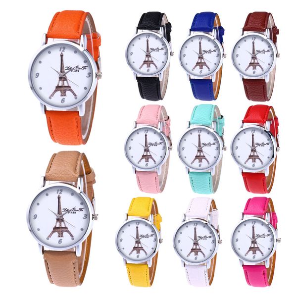 

woman watch fashion leisure ladies watch leather loop in quartz watches girl unicorn relogios clock, Slivery;brown