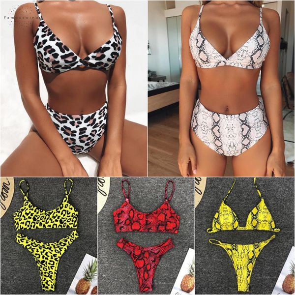 

бикини 2019 mujer бикини купальник леопардовый купальник полиэстер для женщин купальный костюм бикини push up майо de bain, White;black