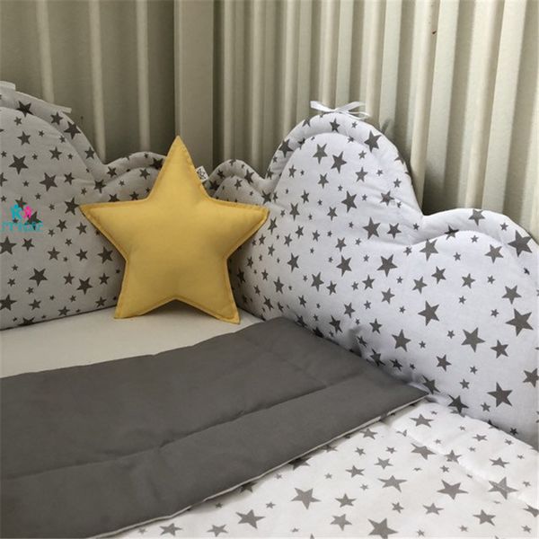 

cotton+polyester baby bed bumper cushion crib bumpers safety protection pad baby bed cloud style cartoon around cot