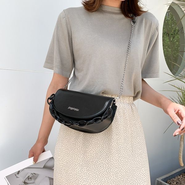 

2020 новый дамы сумка моды элегантные полукруглые цепи плеча сумку сумки женщин