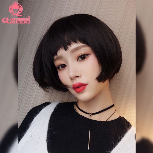 Maintenance Shit Bangs Wig Female Short Hair Bobo Head Shaved