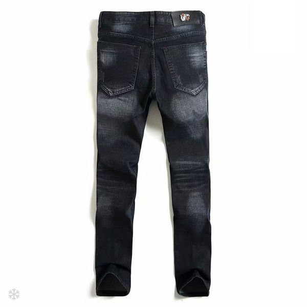 

модные мужские дизайнерские модные рваные рваные джинсы, Blue