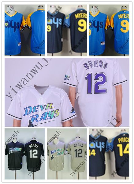 

Ray jer ey blank 9 myer 12 bogg 14 price white grey blue black ba eball jer ey hirt titched