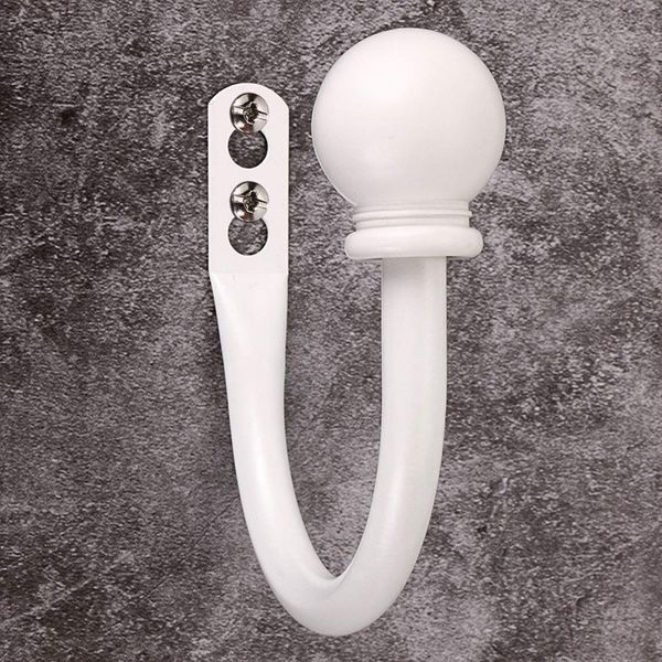 

set of 2 metal decorative curtain hold backs, wall mounted window drapery tiebacks for bedroom, livingroom, office come with scr