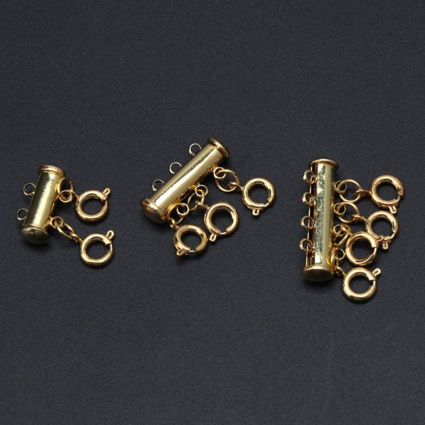 

2020 new layered bracelet necklaces slide magnetic tube lock with clasps jewelry findings, Blue;slivery