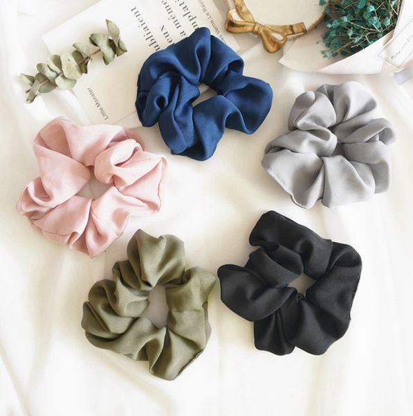 

scrunchies headband solid color girls hair bands hair rubber band elastic ponytail holder korea hair accessories 13 design optional cyw2358
