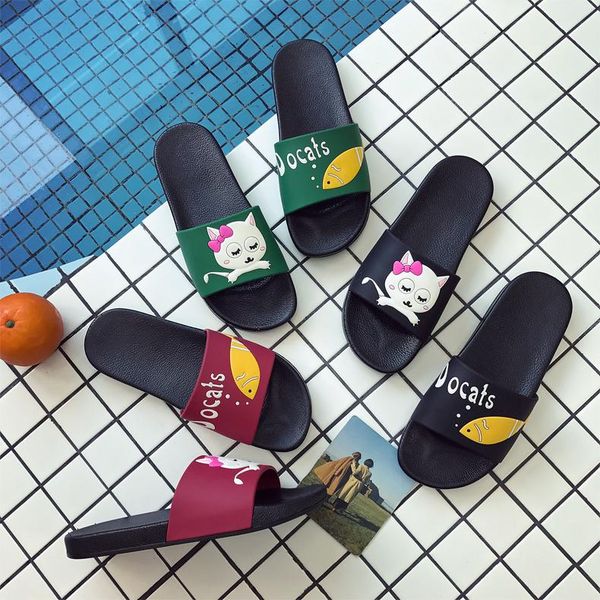 

luxury designer men summer sandals beach slide fashion slippers indoor shoes tiger flowers snake, Black