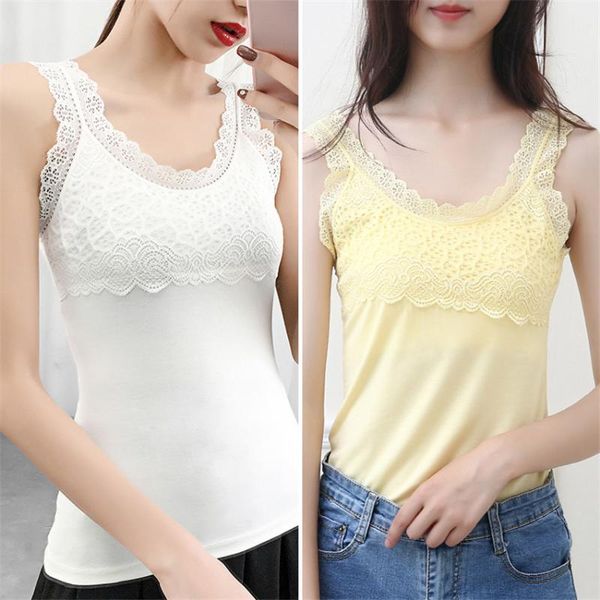 

new women based sleeveless lace vest lady tanks t-shirt black white fashion summer outfits cotton slim bottomings wz466