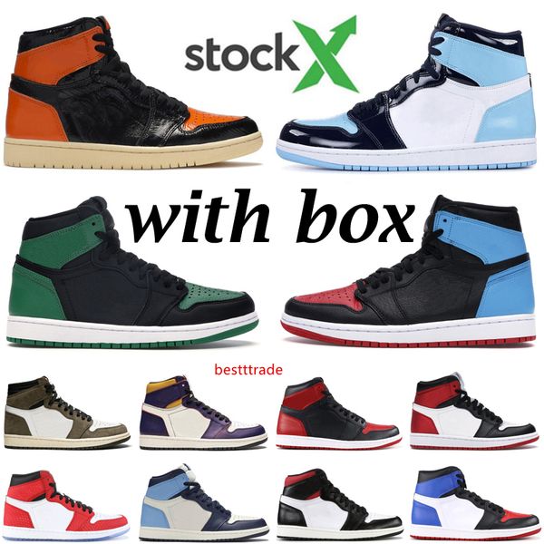 

2020 men basketball jumpman stock x 1s shoes unc pine green satin black toe fearless 1 mens trainer athletic women sports sneakers