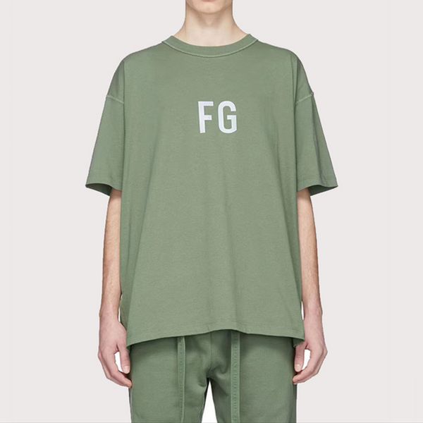 

20ss 3m светоотражающий fg printed t-shirt high street мужчины женщины футболку сплошной цвет простой оливковый короткими рукавами футболки, White;black
