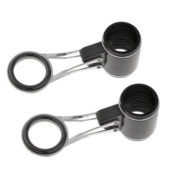 

2pcs folding stainless steel fishing rod guides eye rings rod repair kit diy