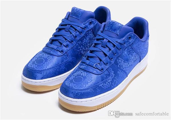 

2019 original authentic clot x air 008force 1 prm royal ilk game cj5290 400 white gum 009nike blue running hoe man port neaker, Black;green