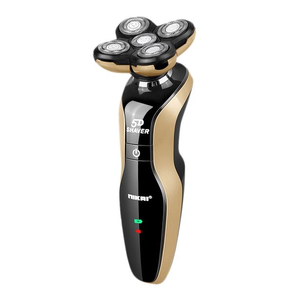 

nikai 3 in1 washable rechargeable electric shaver 5-head triple blade razor floating cutter head shaving eu plug