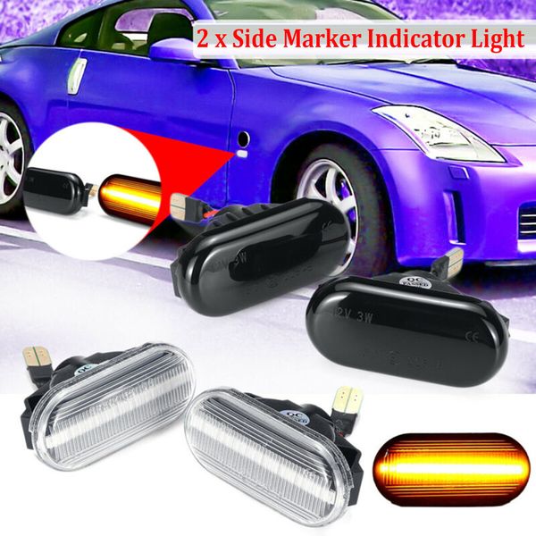 

2pcs dc 12v 3w amber car side marker indicator light for navara d40 350z pathfinder r51 qashqai 10 side marker light