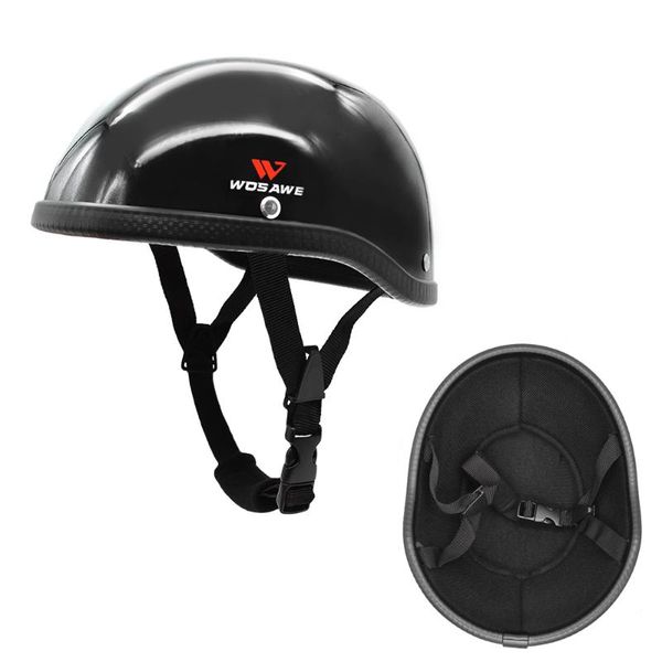 

motorcycle helmet half face lightweight lining vintage retro moto cruiser scooter motorbike impact chopper safety head protector