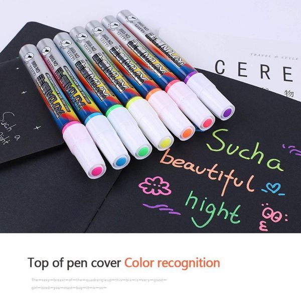 

7 colors/set marker metal fluorescent note pen graffiti sign in ceramic craft metal oil marker pen