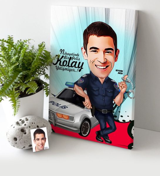 

персонализированные bay полиции мультфильм холст стол (30х50 см.) 5 другие праздничные товары для вечеринок