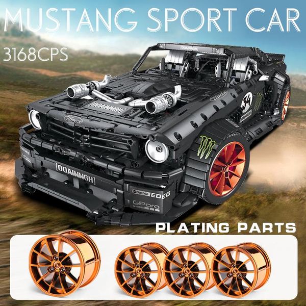 

2019 новй 1965 ford mustang hoonicorn гононй авомобил fit technic moc-22970 fit 20102 Ѭоиелнй блок к