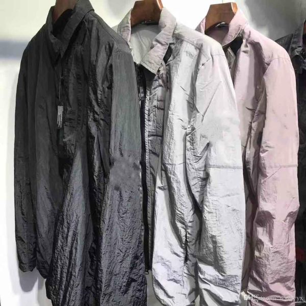 

autumn united states fashion leisure mens jackets windproof thermochromic section thin section imported metal nylon asian size coat for male, Black;brown