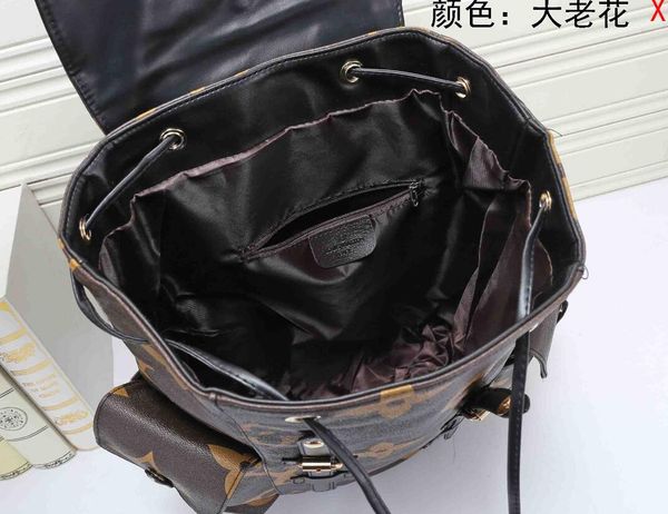 

men's backpack fashion large capacity letter backpack outdoor sports wind drawstring zipper student backpack