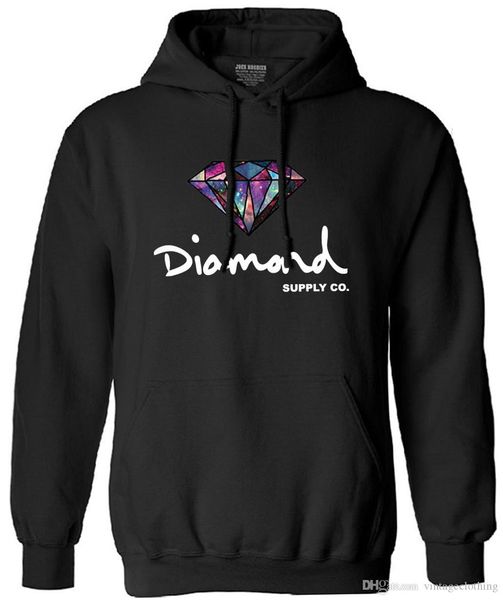 

mens new style letter printed diamond printed hoodies women street fleece warm sweatshirt winter autumn fashion pullover, Black