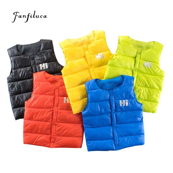 

fanfiluca осени девушка vest тонкий младенец хлопка жилет зима o-образного вырез твердого теплой зимы пальто девушка черных мальчики весна ж, Blue