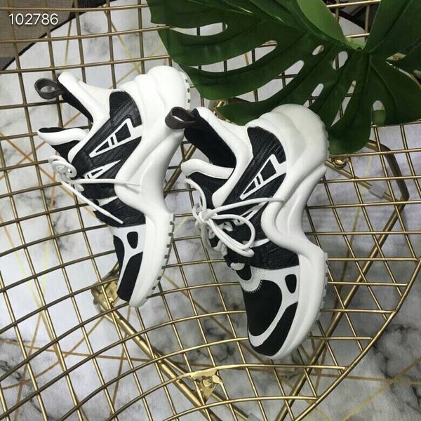 

men and women classic fashion mens designer shoes 2019 fashion luxury designer women shoes party platform casual sneakers size 35-44, Black