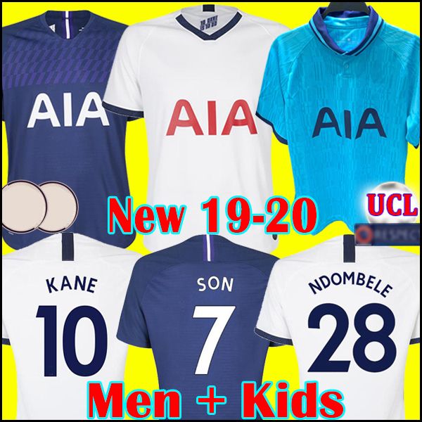 

thailand tottenham kane soccer jersey spurs 2019 2020 lucas jerseys eriksen dele son 19 20 football shirt ndombele uniforms men + kids kit, Black;yellow