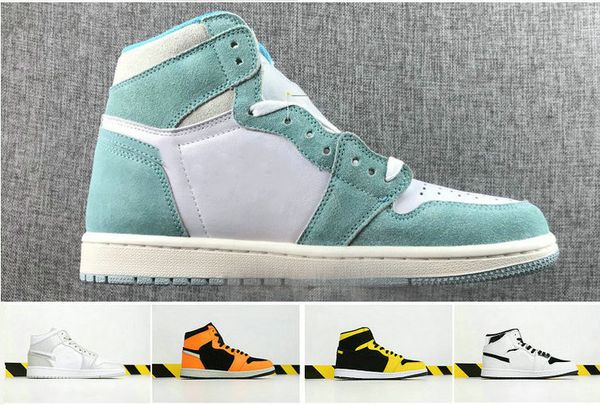 

19 New Hot Sale R 1 High OG Turbo Green Grey Sail 1s Men Basketball Shoes J1 High Quality Sneakers School Casual Sports Shoes Fast Shipping.