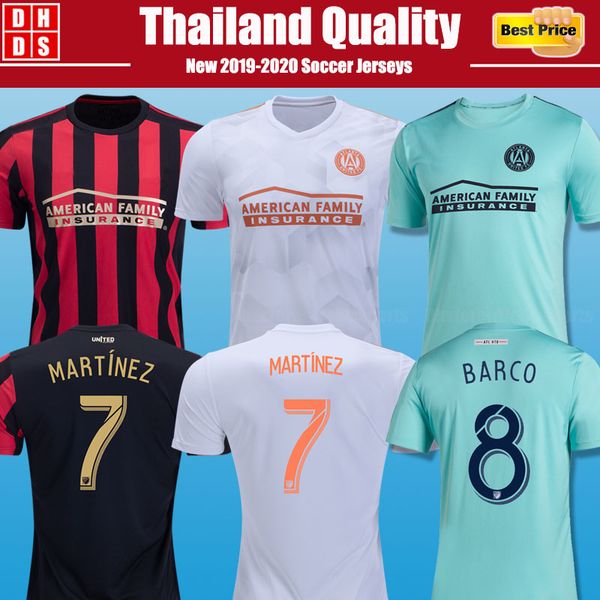 

new 19/20 atlanta united soccer jersey 2019 2020 pogba nagbe barco villalba gressel martinez fc atlanta x parley kit football shirts, Black;yellow