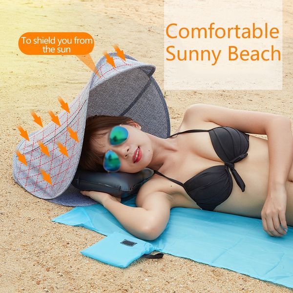 

summer outdoor beach face tent umbrellas portable small awning personal tent lightweight folding uv protection sun shelter with