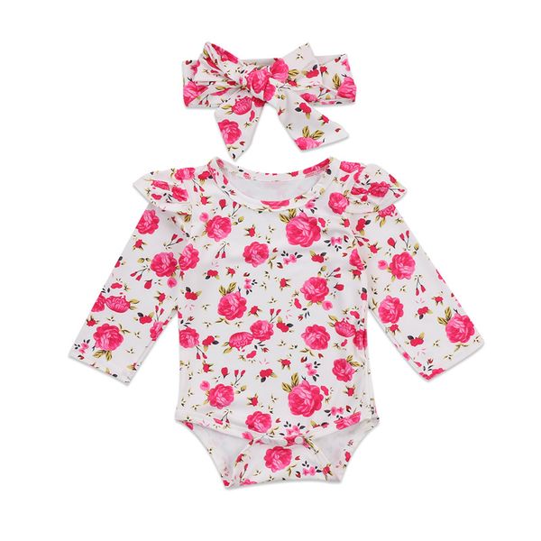 

Newborn Kids Baby Girl Clothes Floral Clothes Jumpsuit Romper Sunsuit Outfits