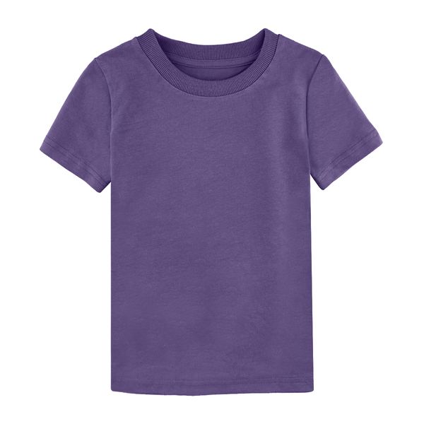 2020 Baby Boy Girl Solid Color T Shirts Kids Heavy Cotton Tshirt Toddler Thicker Pure Tops Plain