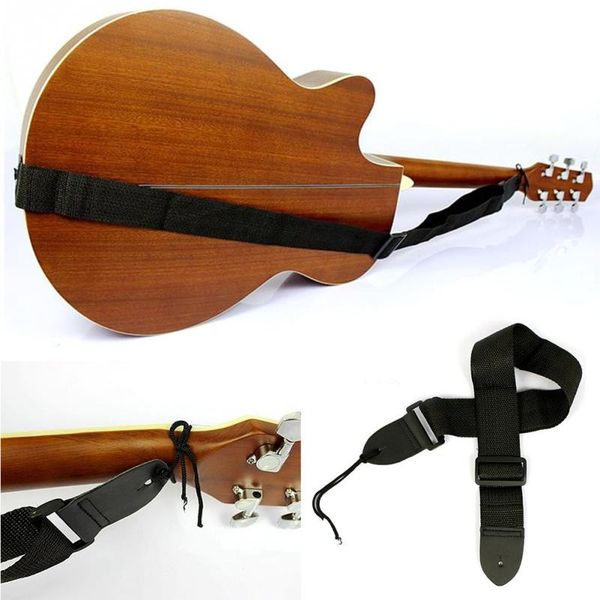 

2018 electric acoustic bass guitar strap pu leather + nylon multifunction black useful folk guitar straps 1 pcs