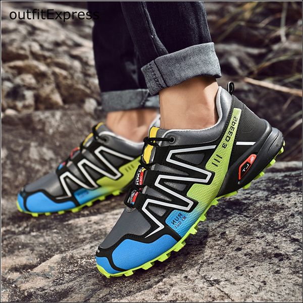 

men outdoor sport hiking shoes waterproof hunting trekking sneakers shoes breathable leather trail climbing