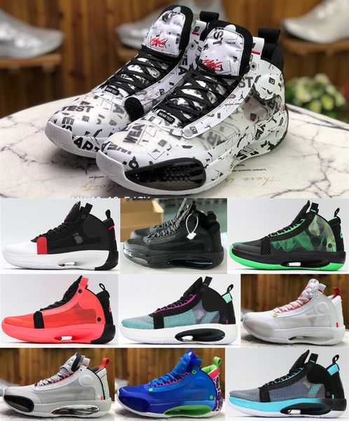 

jumpmen xxxiv 34 chaussures eclipse blue void snow leopard white black red jumpman zoom mens basketball shoes sports sneakers with logo, White;red