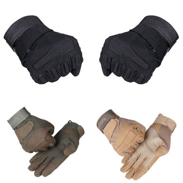 

2018 new style thick winter gloves outdoor men wear antiskid army hiking tactical gloves outdoor full finger size m-xl, Black