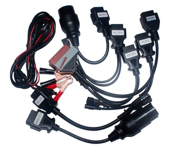 

10set/lot dhl 8pcs full set car cable for delphis vd ds150e cdp new vci with 2015r3 keygen on cd for autocoms cdp pro