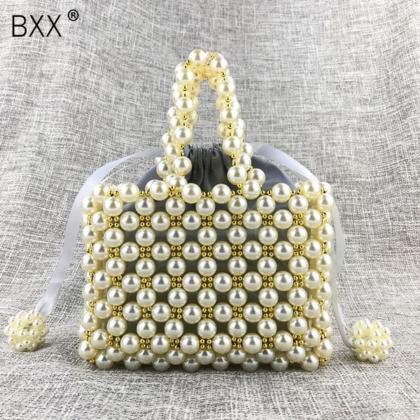 

bxx] рука woven pearl вечерние сумки женщины 2020 весной из бисера перл кошельки сцепления и сумки ladies cross body bag hl710
